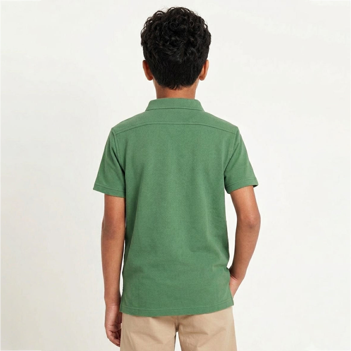 BOYS BASIC BUTTON DOWN BAN SHIRT
