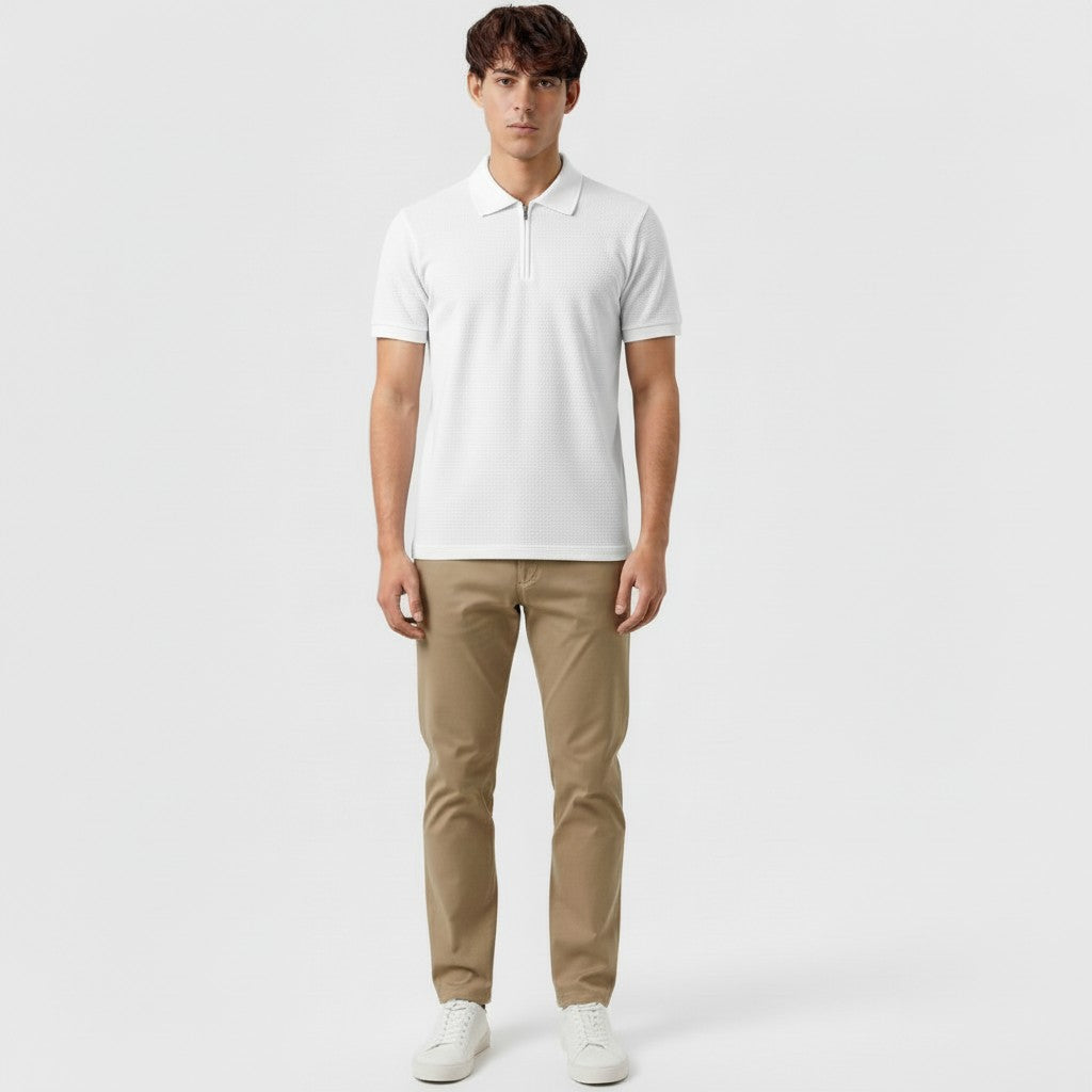 MEN'S ZIPPER POLO