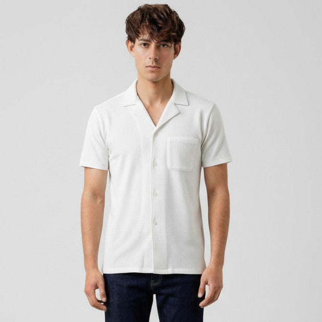 MEN'S TEXTURED KNITTED SHIRT