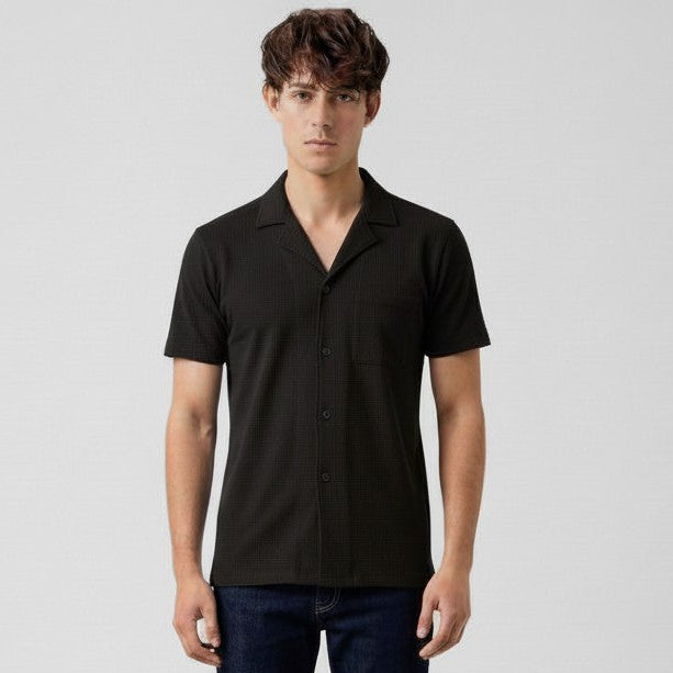 MEN'S TEXTURED KNITTED SHIRT