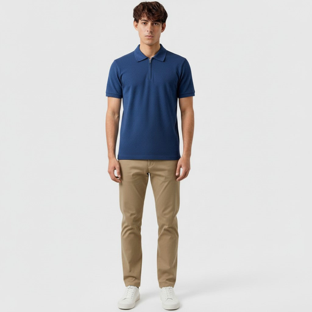 MEN'S ZIPPER POLO