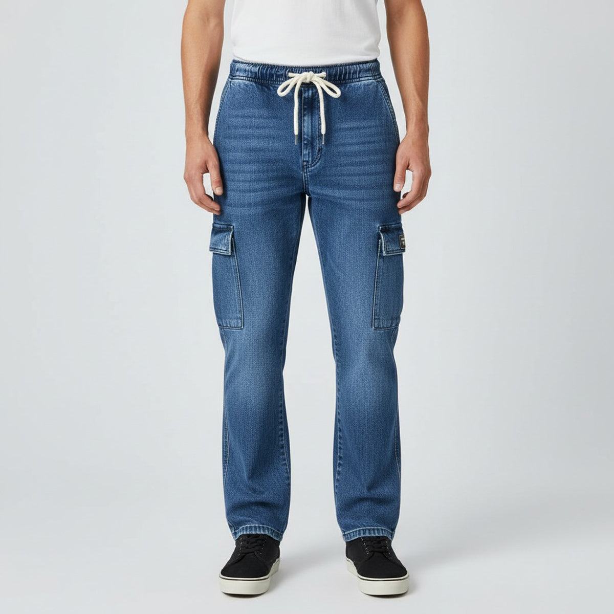 MEN'S DENIM CARGO BOTTOMS