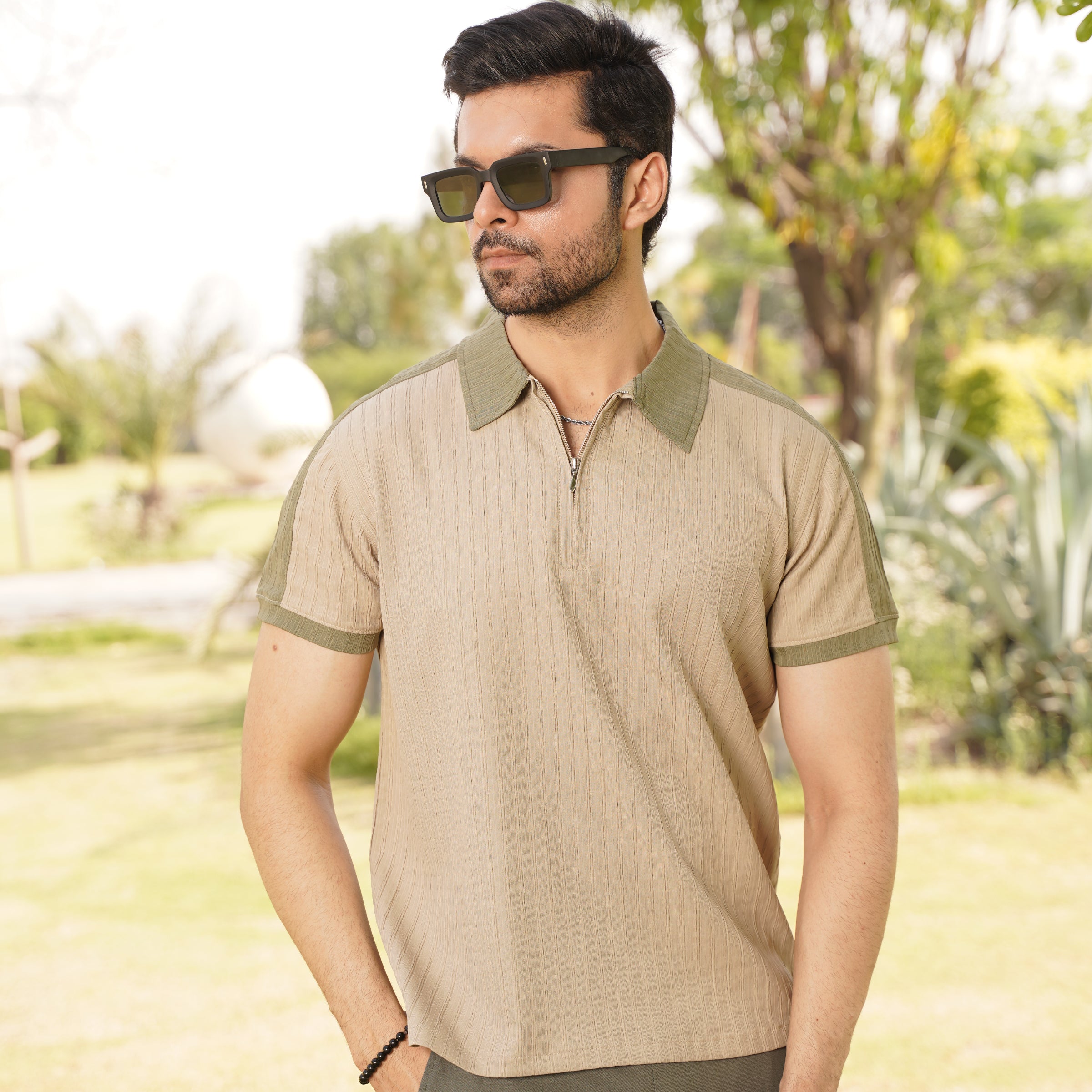 MEN'S ZIPPER POLO