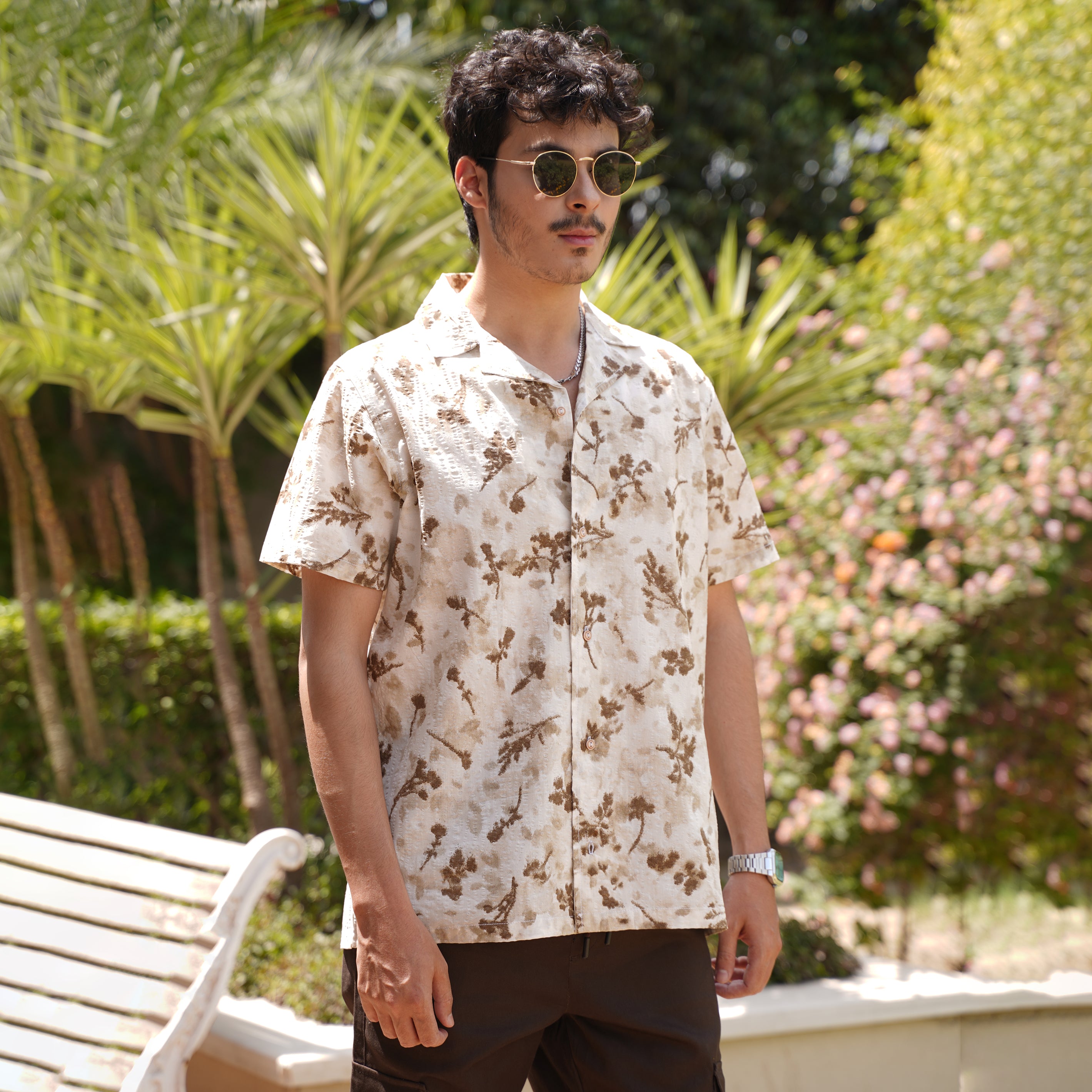 MEN'S ALL OVER PRINT CAMP COLLAR SHIRT