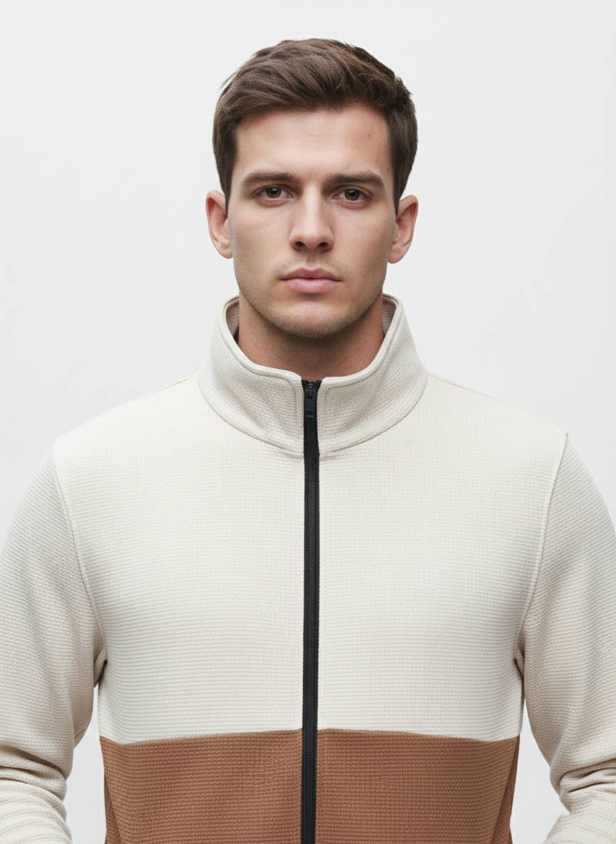 MEN'S COLOR BLOCKED OUTERWEAR JACKET