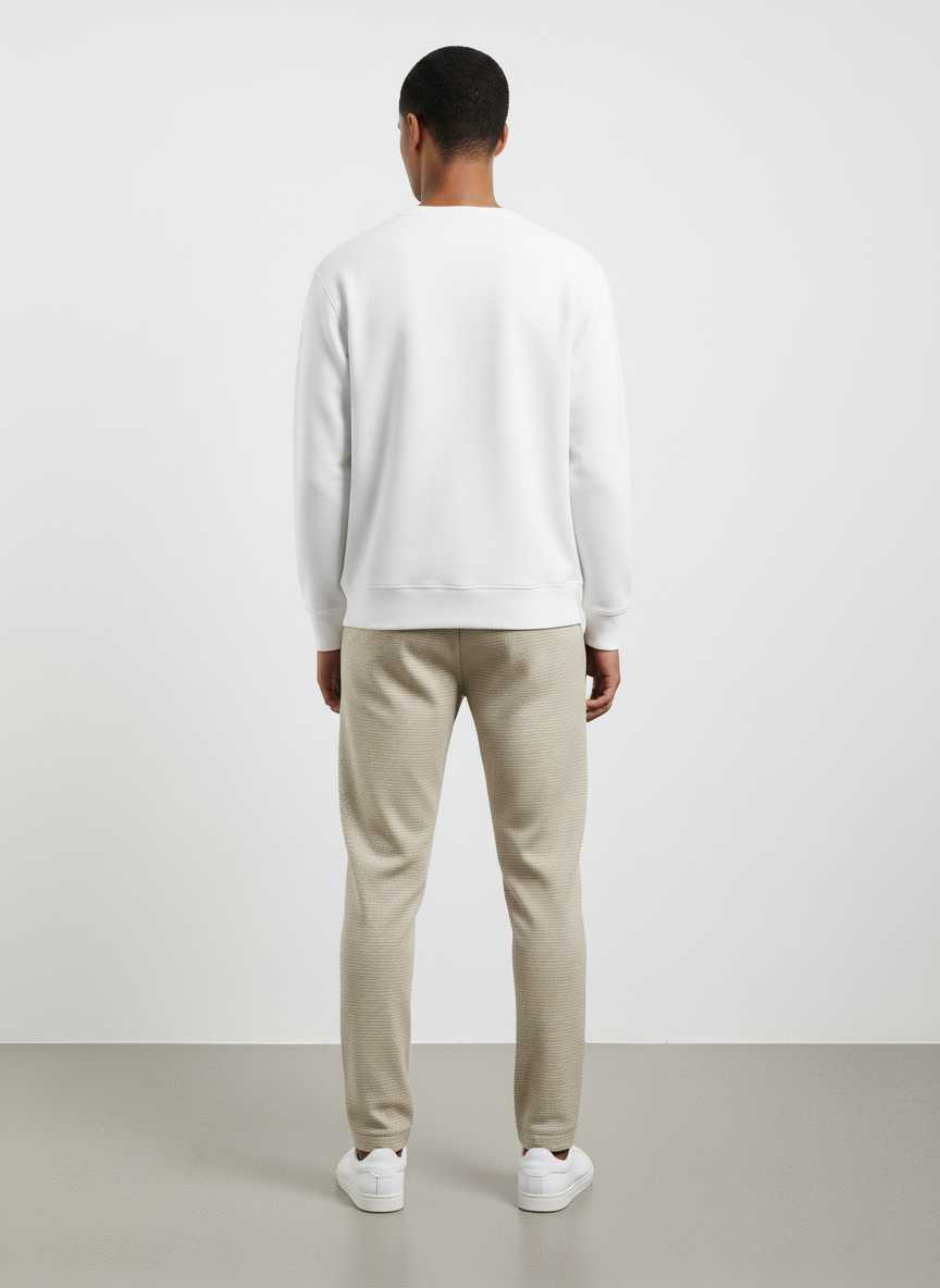 Men Waffle Knitted Trouser