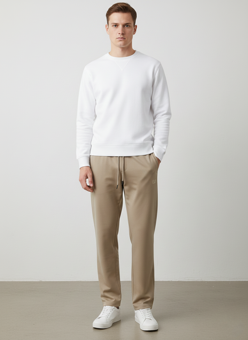 MEN'S LOOSE FIT JACQUARD KNIT TROUSER