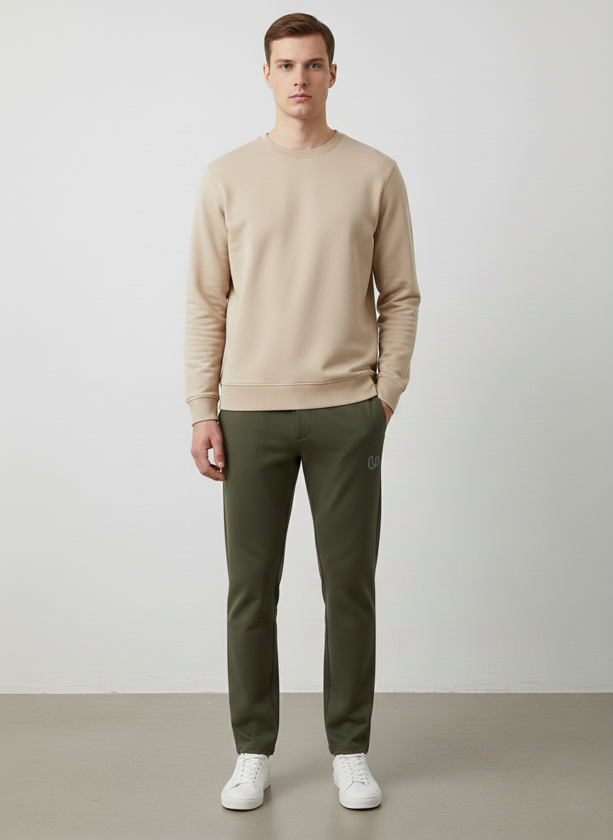 MEN'S LOOSE FIT JACQUARD KNIT TROUSER