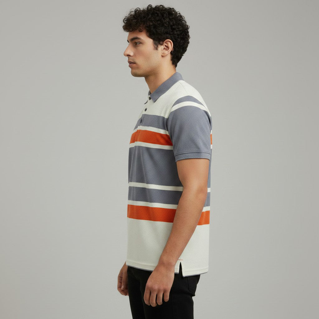 MEN'S STRIPER POLO SHIRT