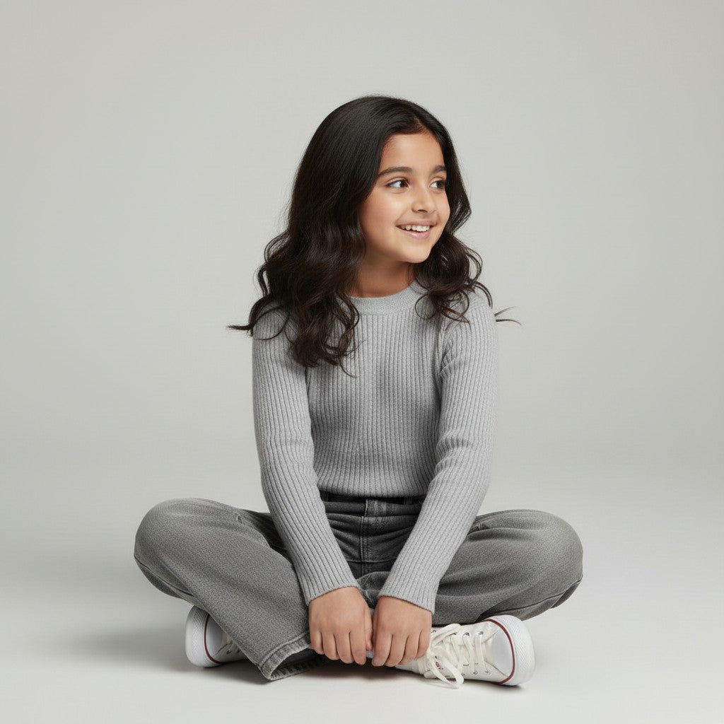 GIRL'S FLARED DENIM BOTTOM