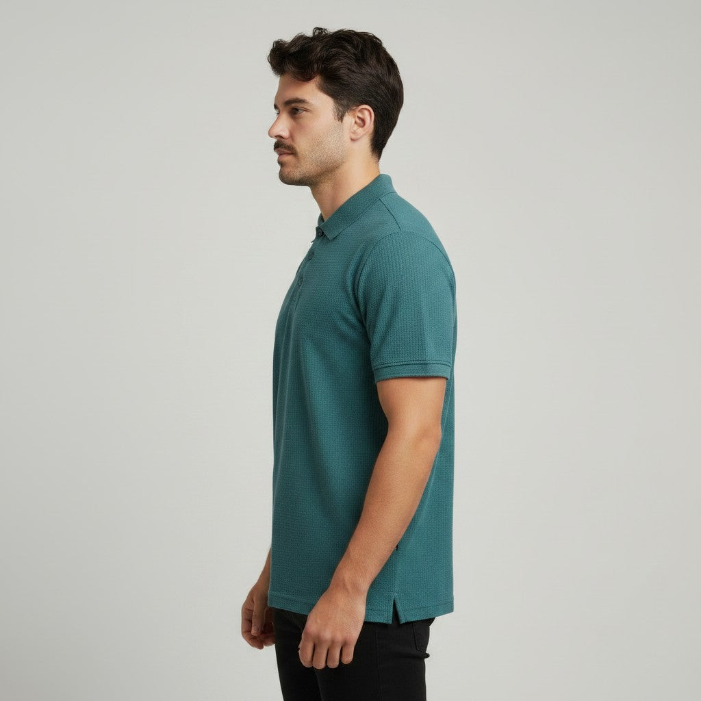 MEN'S TEXTURED POLO SHIRT