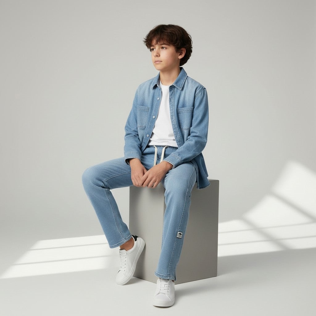 BOY'S DENIM CARGO BOTTOMS