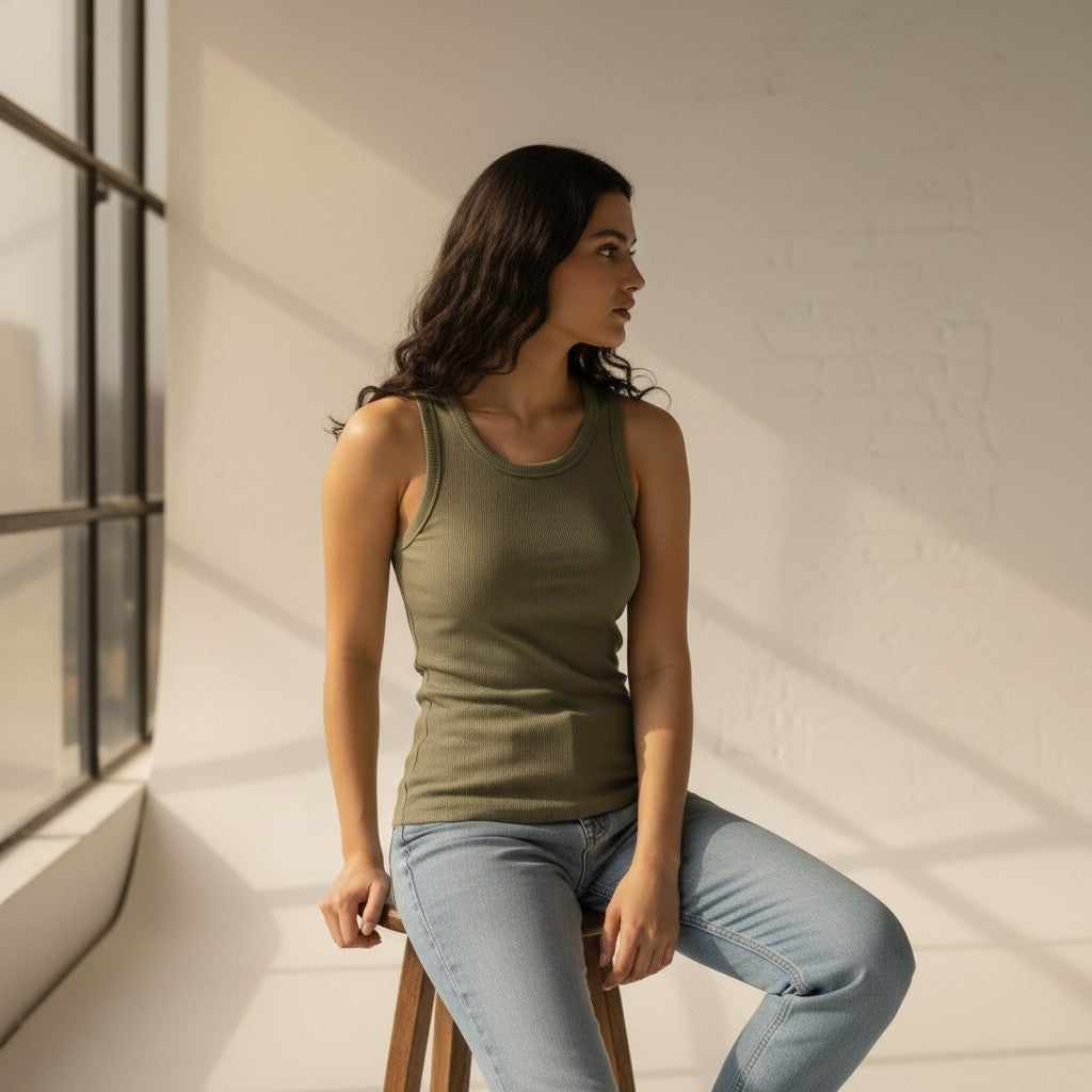 WOMEN'S KNIT TANK TOP