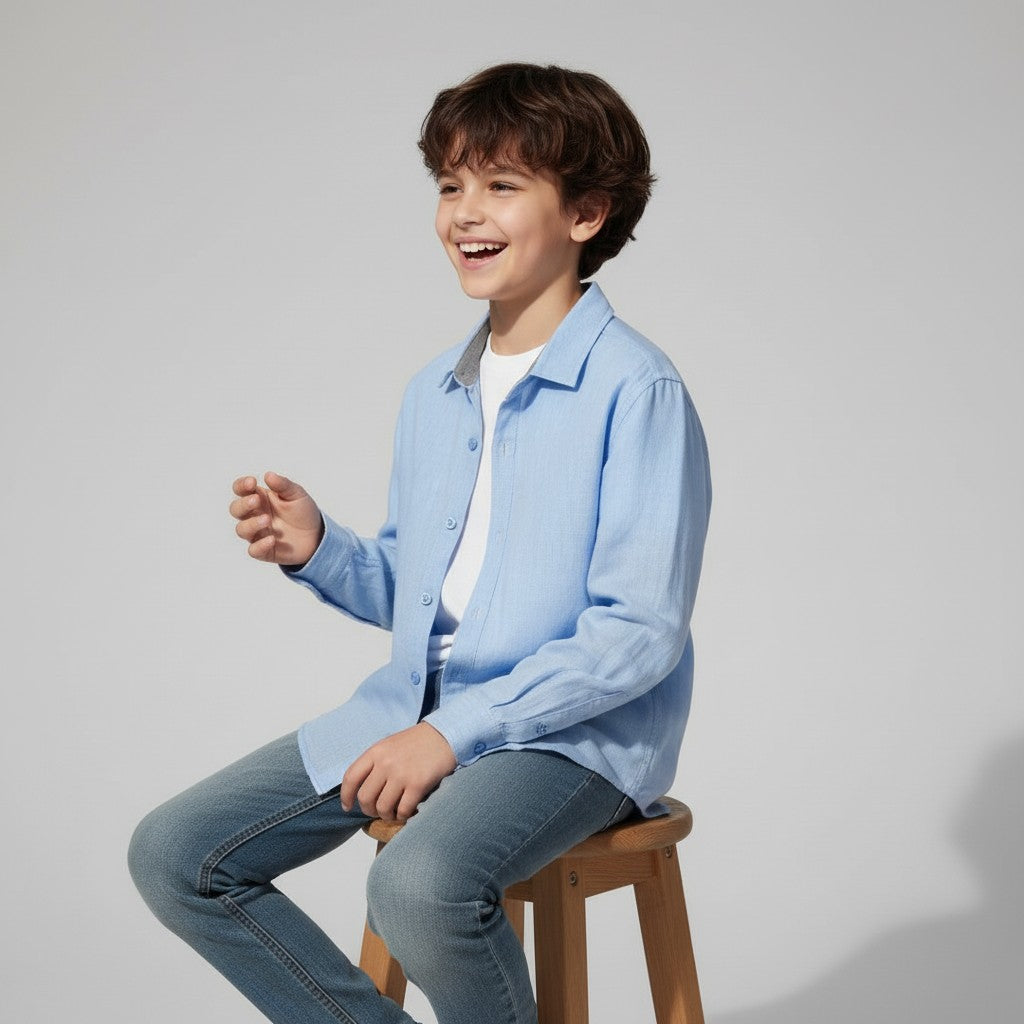 BOY'S CASUAL BUTTON DOWN SHIRT