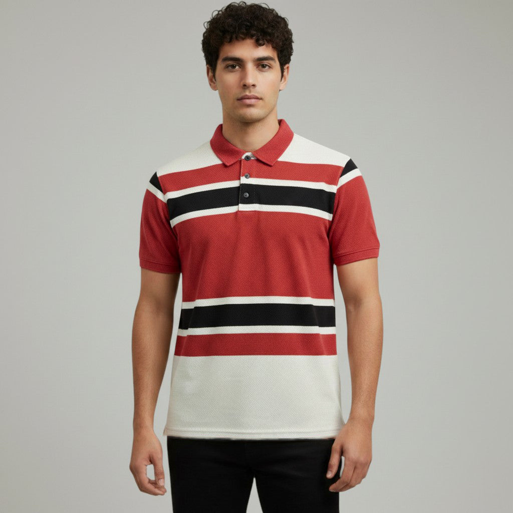 MEN'S STRIPER POLO SHIRT