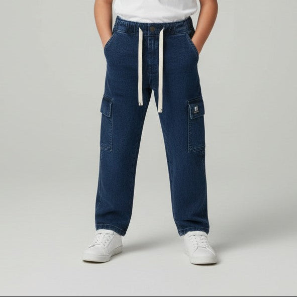 BOY'S DENIM CARGO BOTTOMS