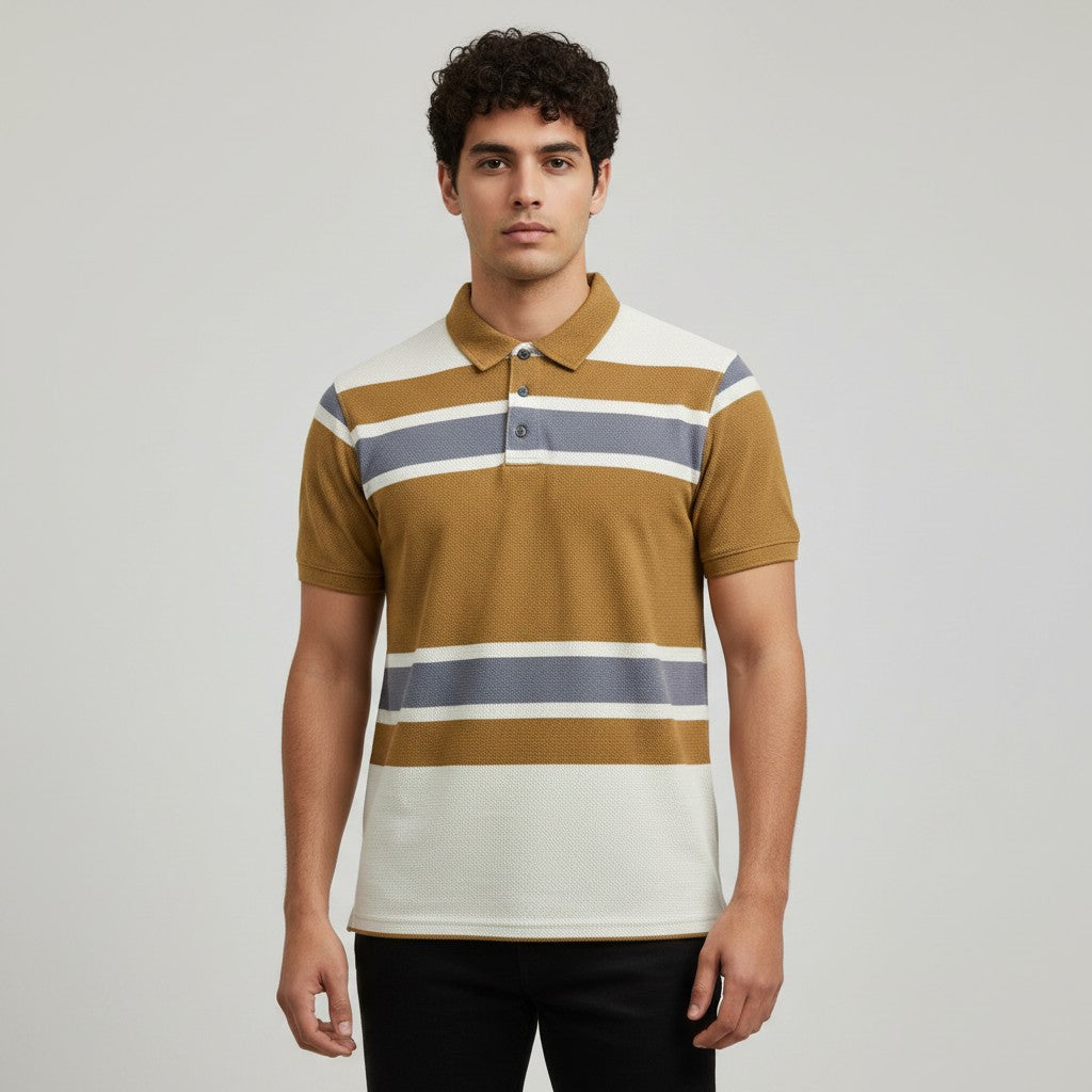 MEN'S STRIPER POLO SHIRT