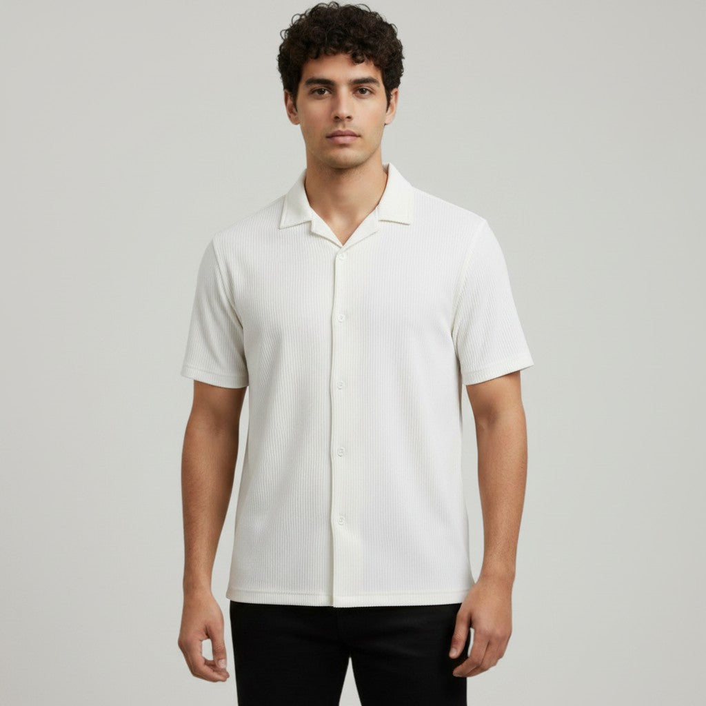 MEN'S TEXTURE BUTTON DOWN SHIRT