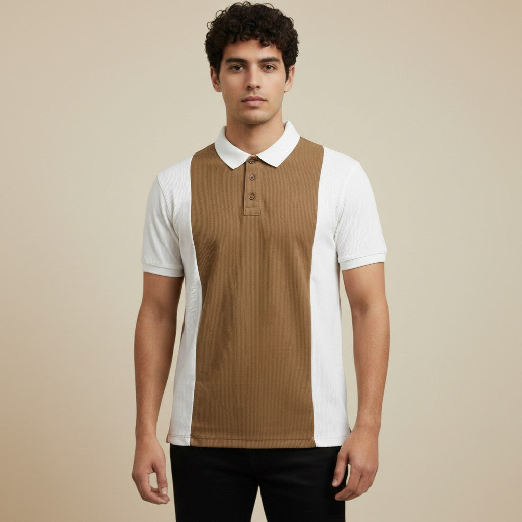 MEN'S PANELED POLO SHIRT