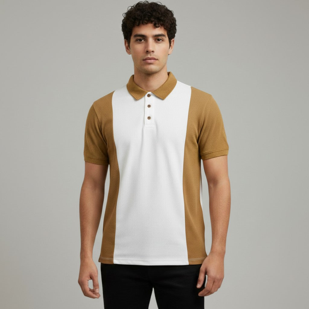 MEN'S PANELED POLO SHIRT