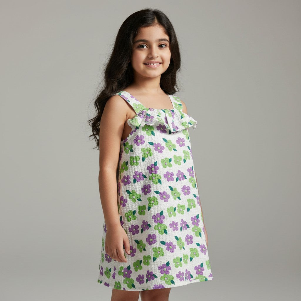 GIRL'S FLORAL SPAGHTTI TOP
