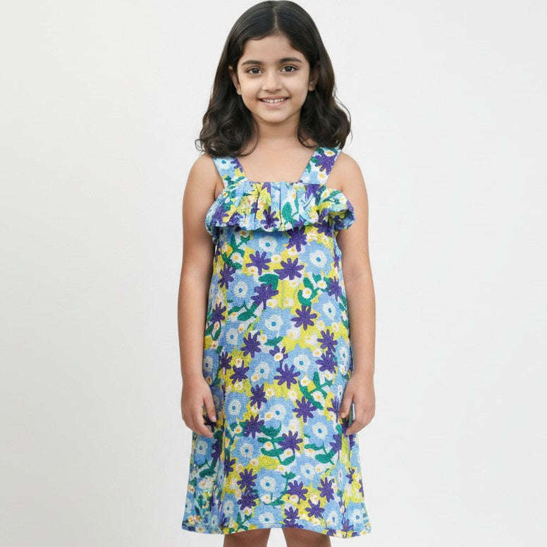 GIRL'S FLORAL SPAGHTTI TOP