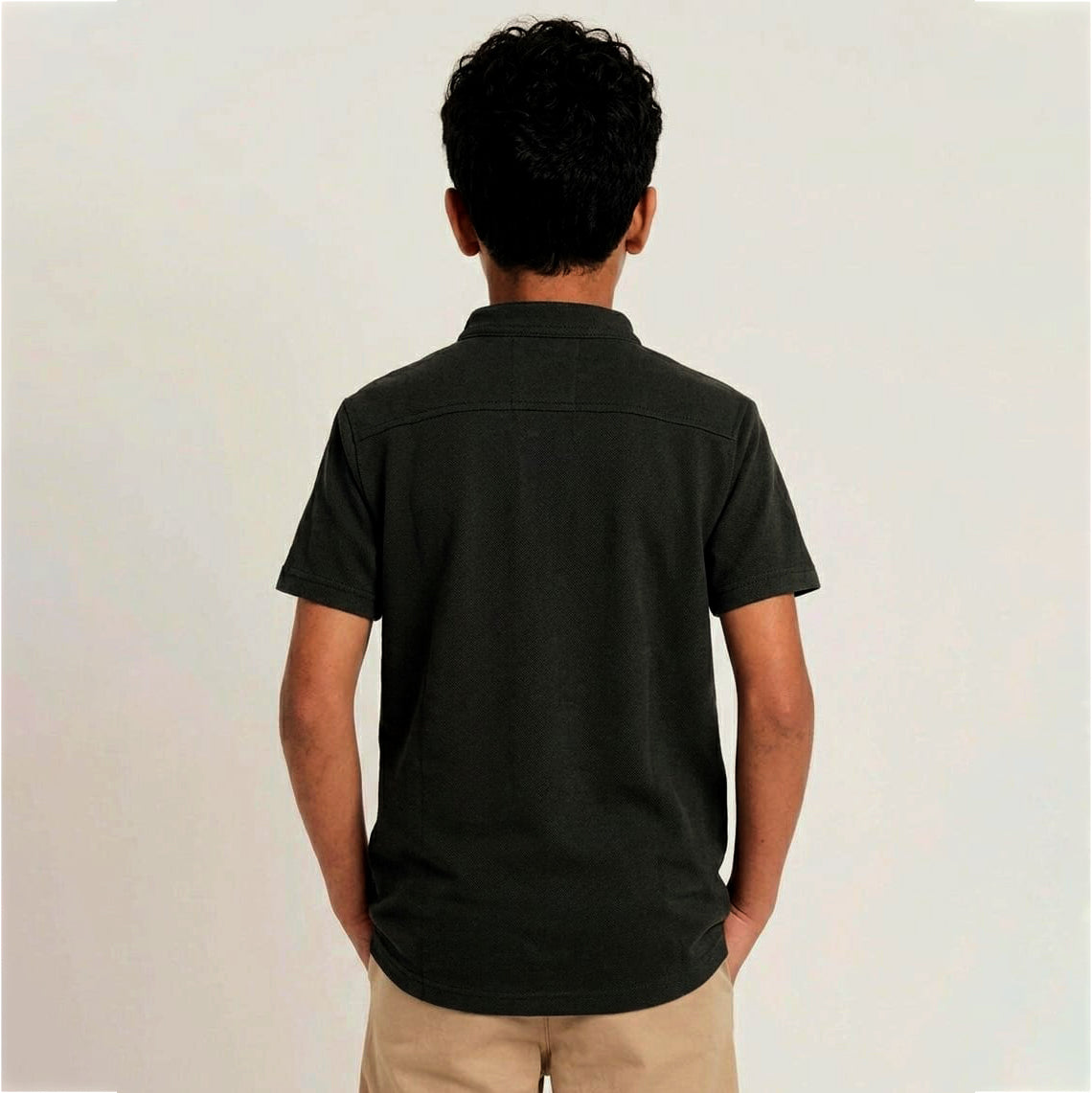 BOYS BASIC BUTTON DOWN BAN SHIRT