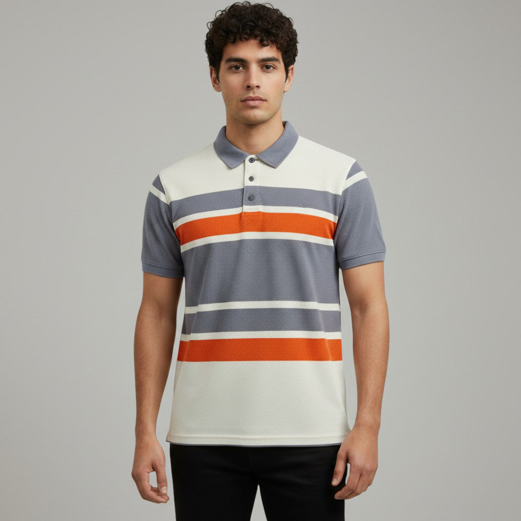 MEN'S STRIPER POLO SHIRT