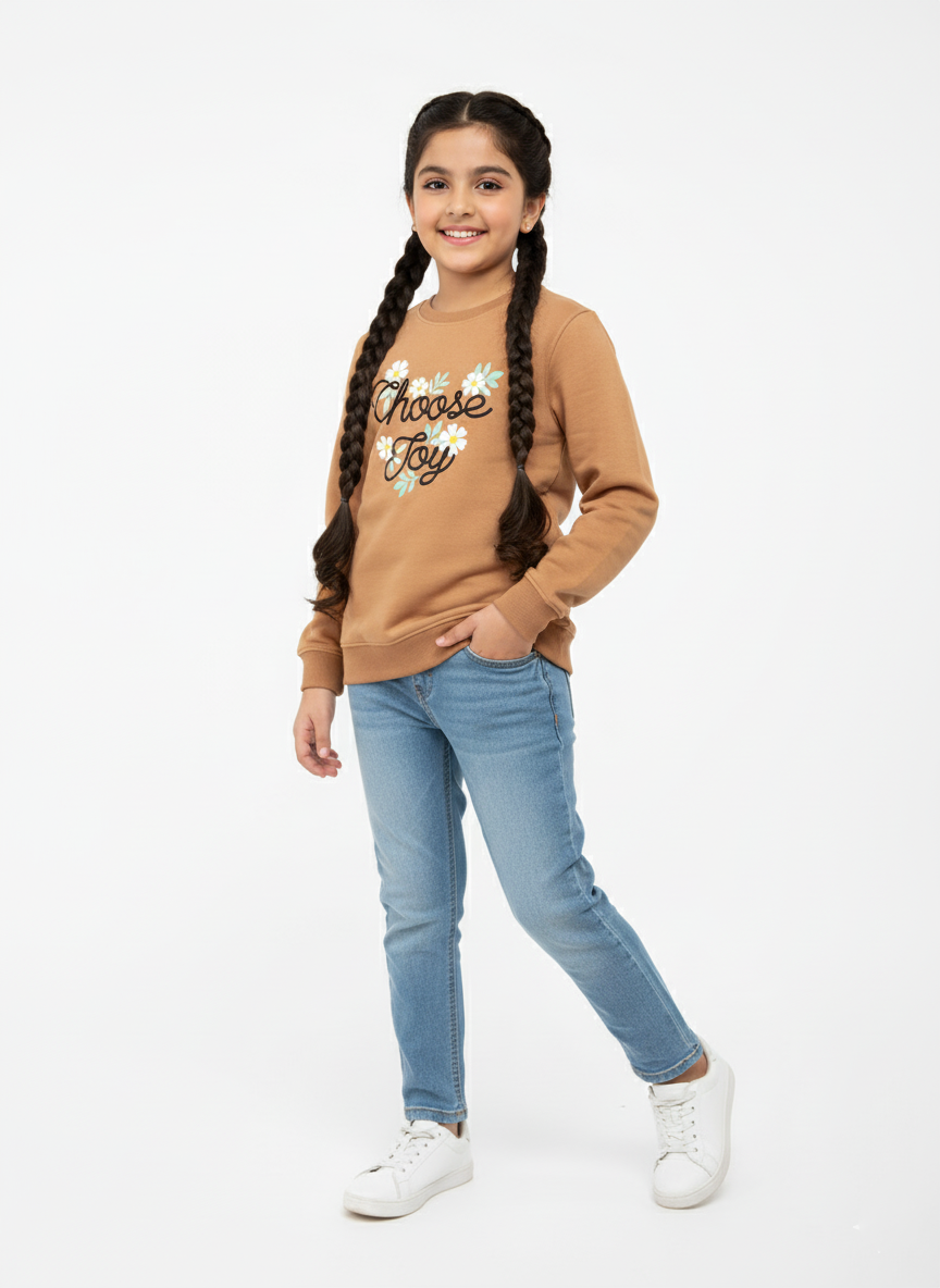 Girls Graphic Sweatshirt (2 to 14 Years)