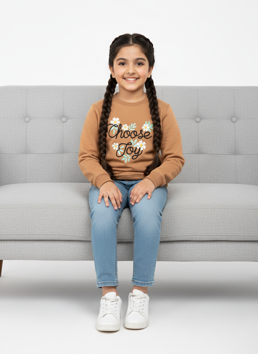 Girls Graphic Sweatshirt (2 to 14 Years)