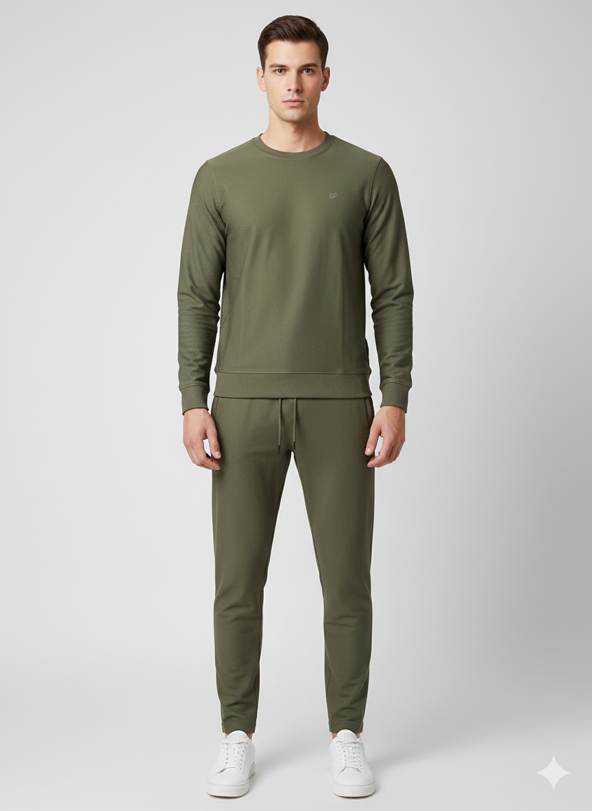 MEN'S CROSS KNIT CO-ORD SET