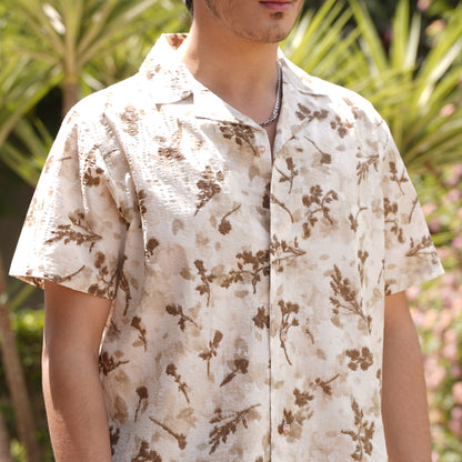MEN'S PRINTED CAMP COLLAR SHIRT