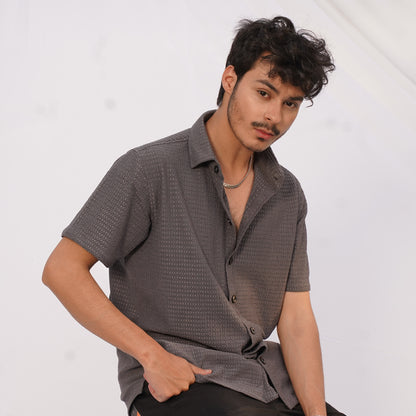 MEN'S TEXTURE BUTTON DOWN SHIRT