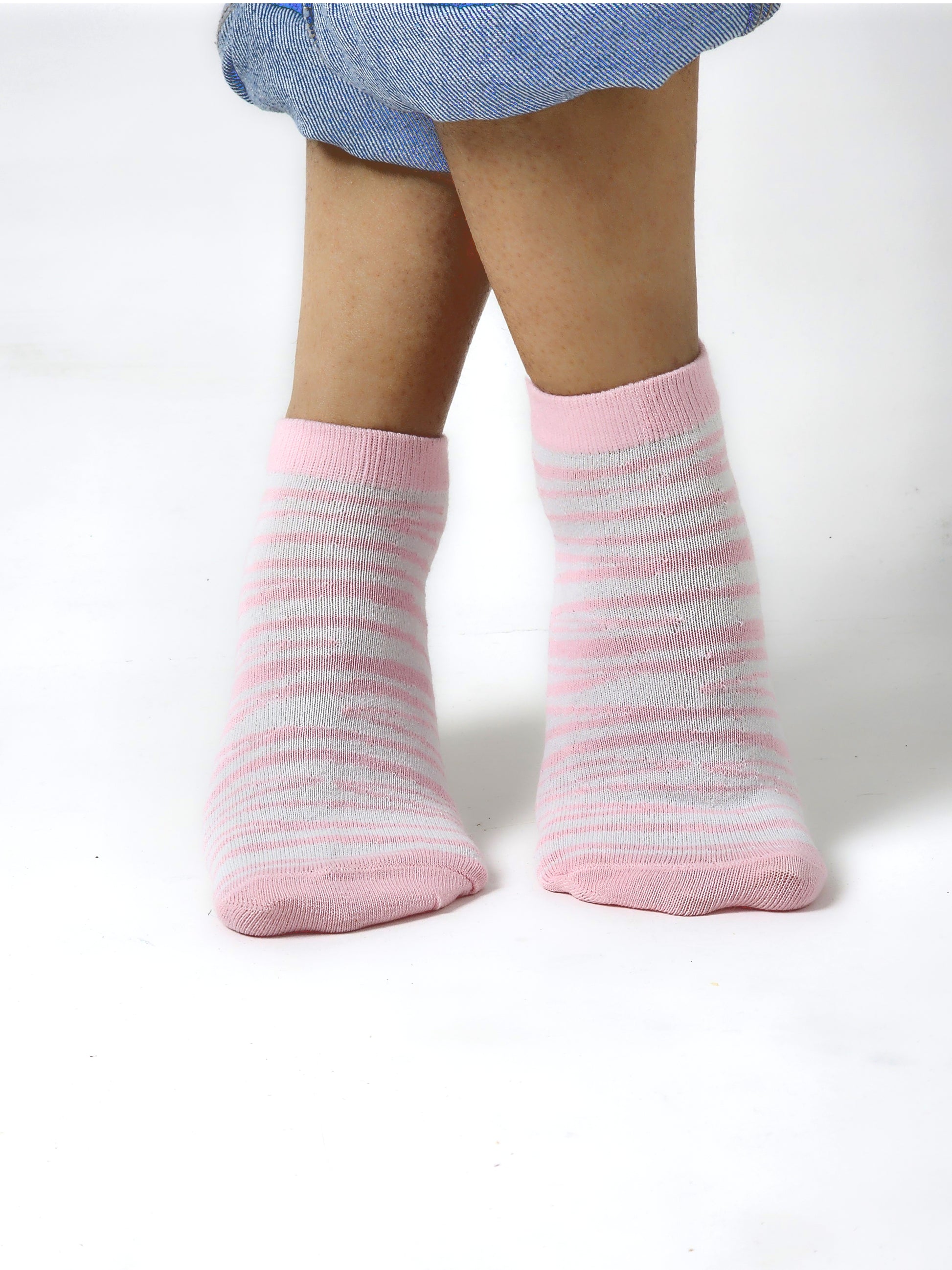 WOMEN ZEBRA PATTERNED JACQUARD PACK OF 3 ANKLE SOCKS