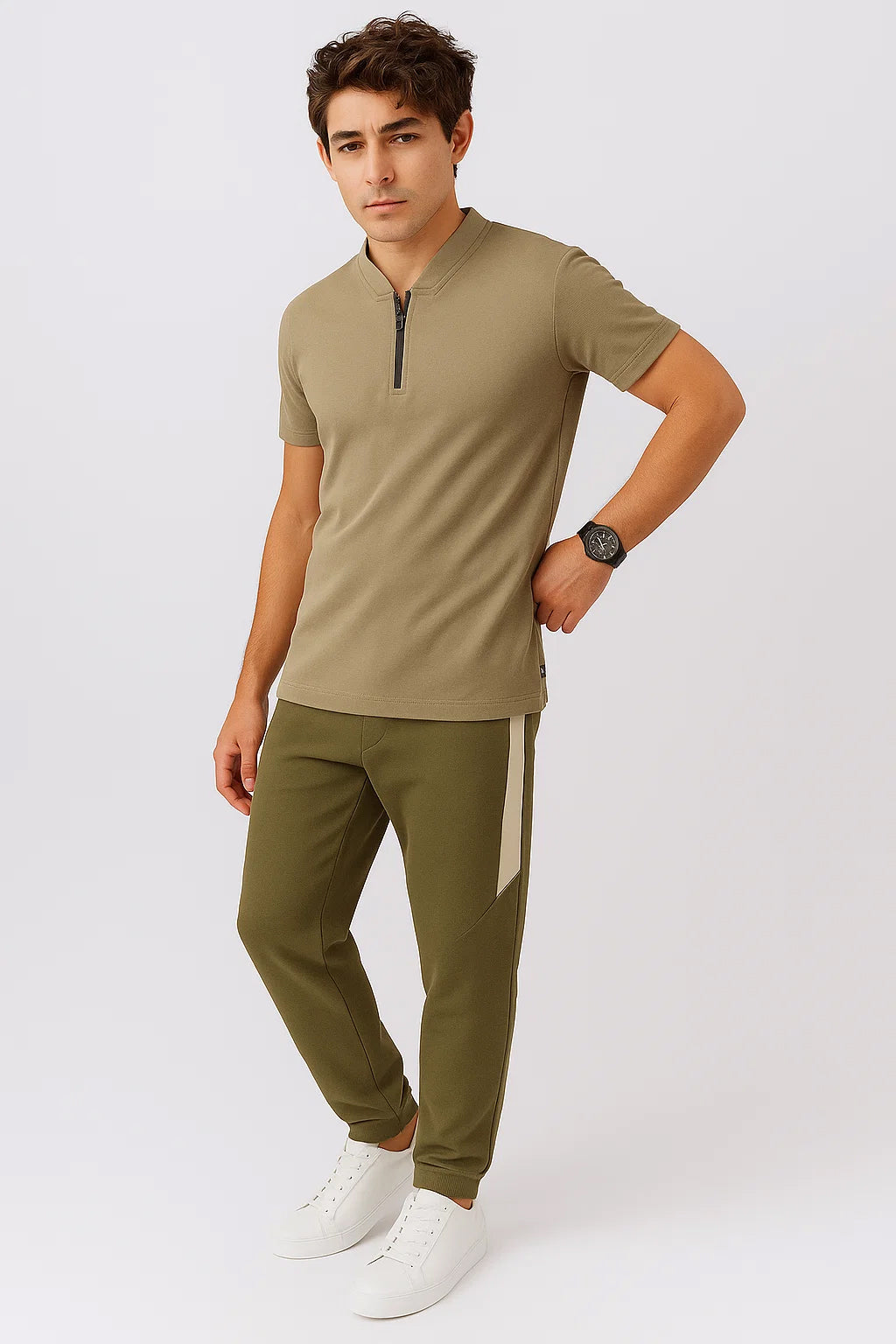 MEN ZIPPER POLO