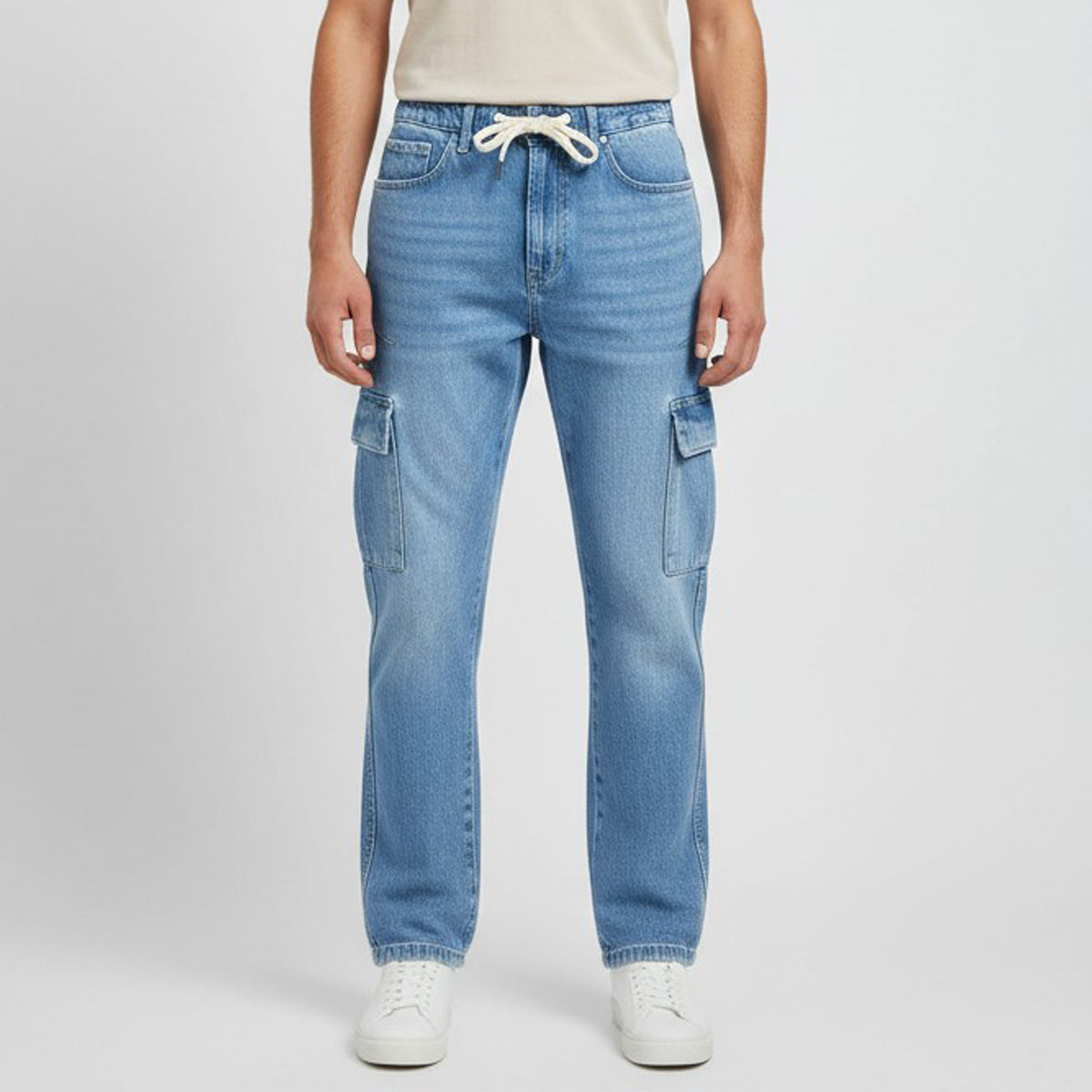 MEN'S DENIM CARGO BOTTOMS