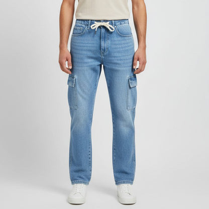 MEN'S DENIM CARGO BOTTOMS
