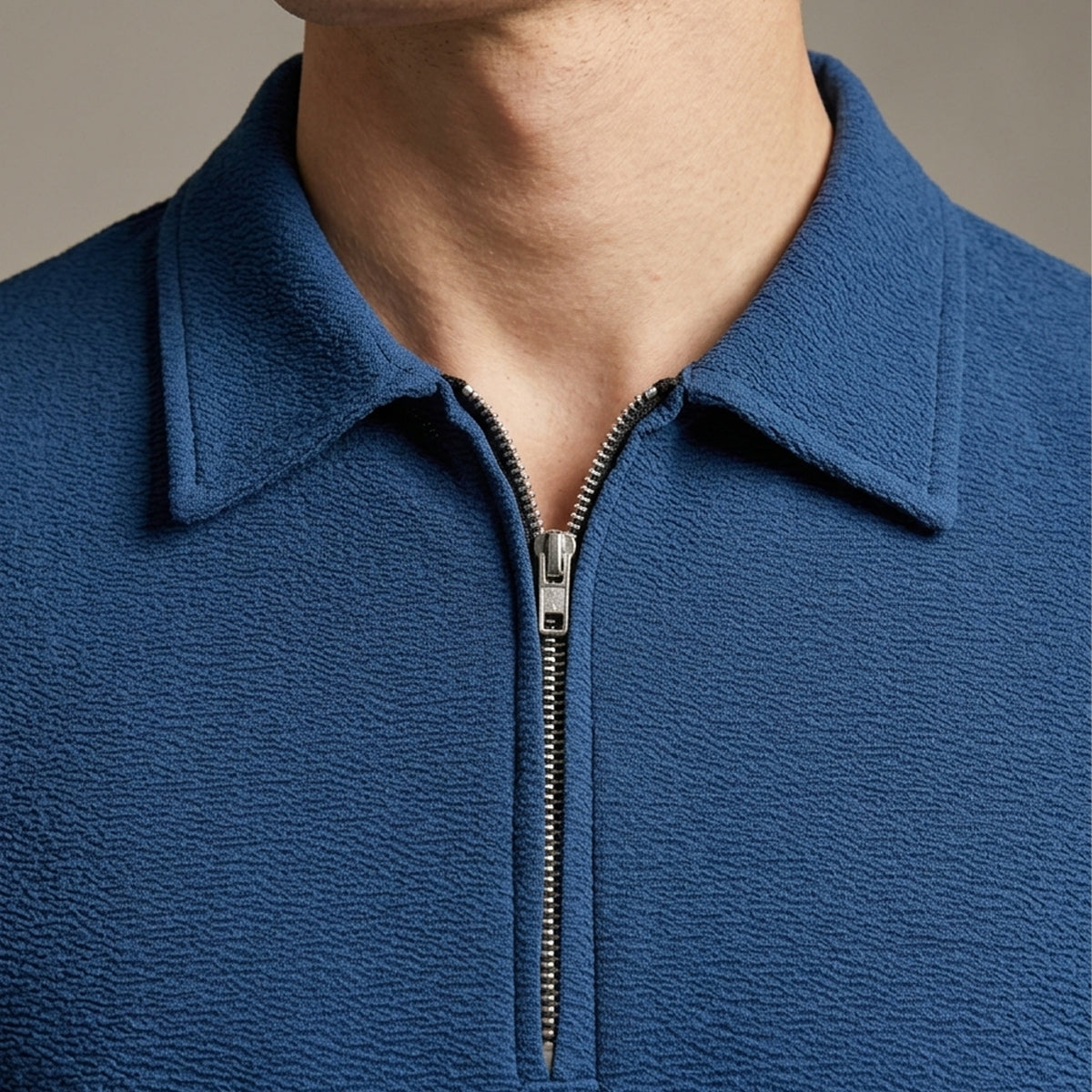 MEN'S ZIPPER POLO