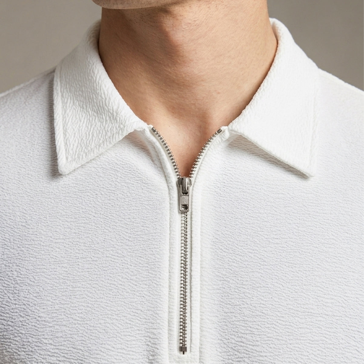 MEN'S ZIPPER POLO