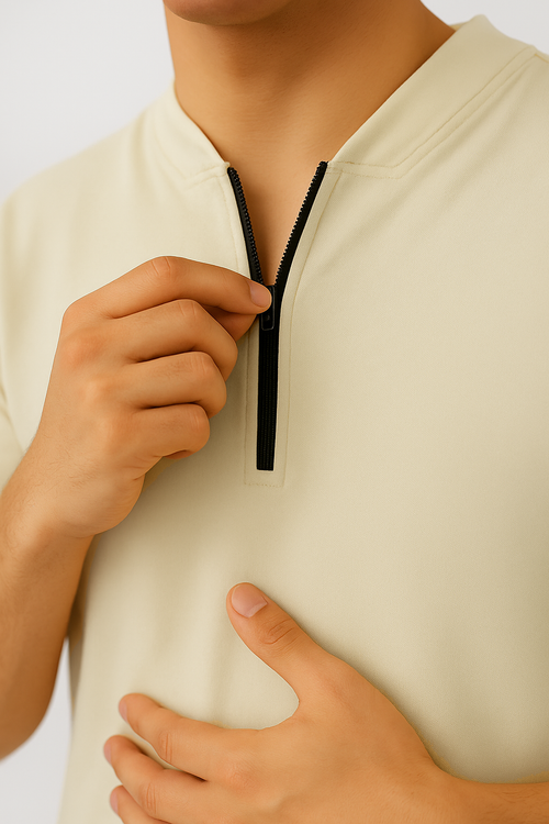 MEN ZIPPER POLO