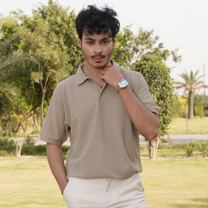 MEN'S TEXTURED POLO SHIRT