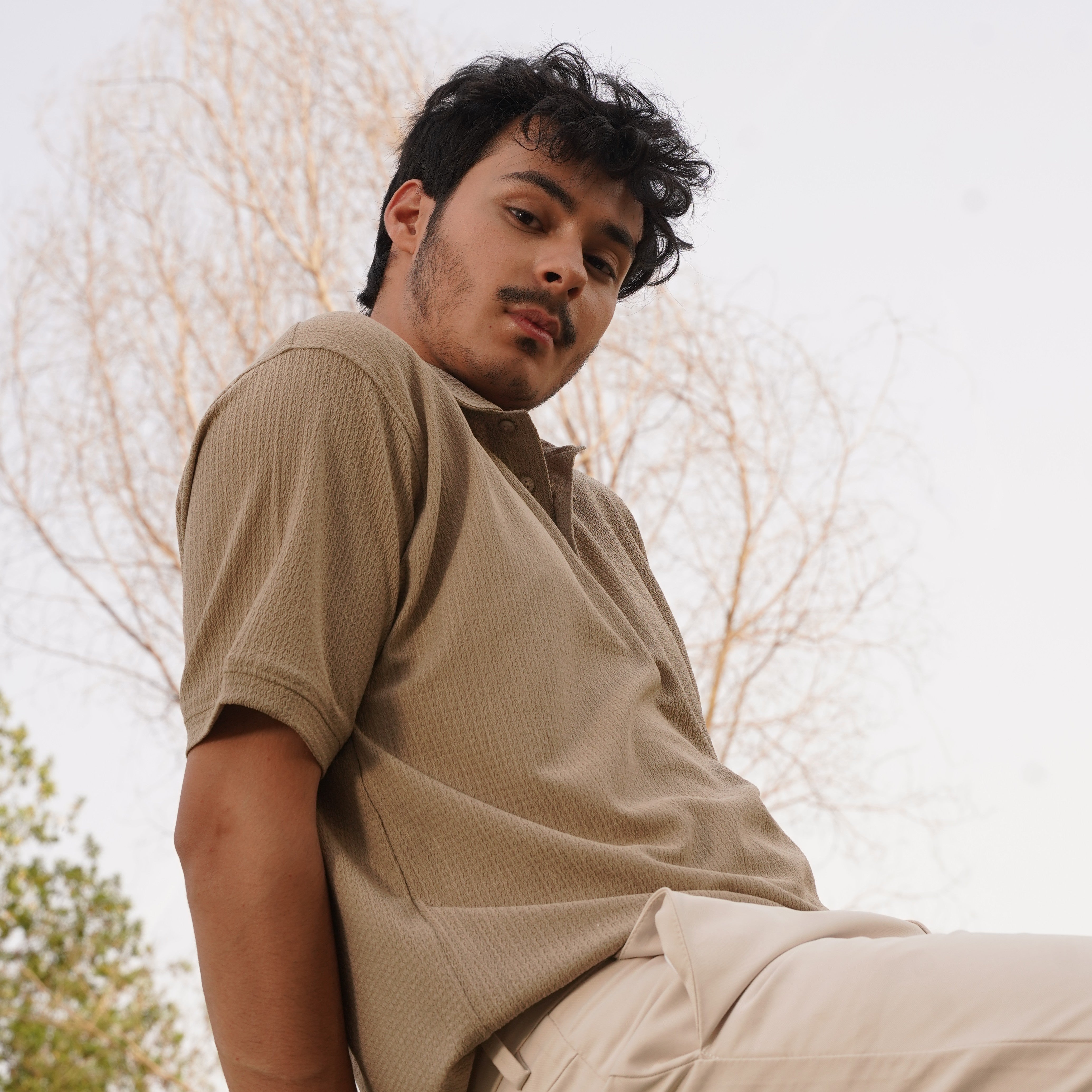 MEN'S TEXTURED POLO SHIRT