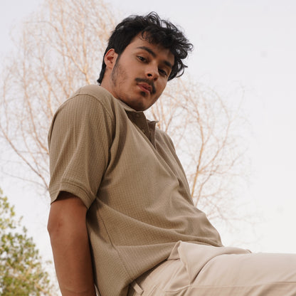 MEN'S TEXTURED POLO SHIRT
