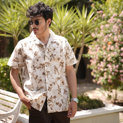 MEN'S PRINTED CAMP COLLAR SHIRT