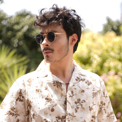 MEN'S PRINTED CAMP COLLAR SHIRT