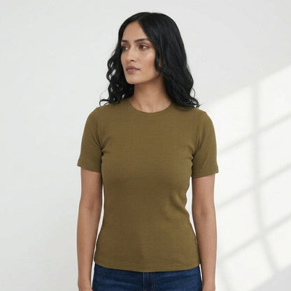 WOMEN'S KNITTED TEE