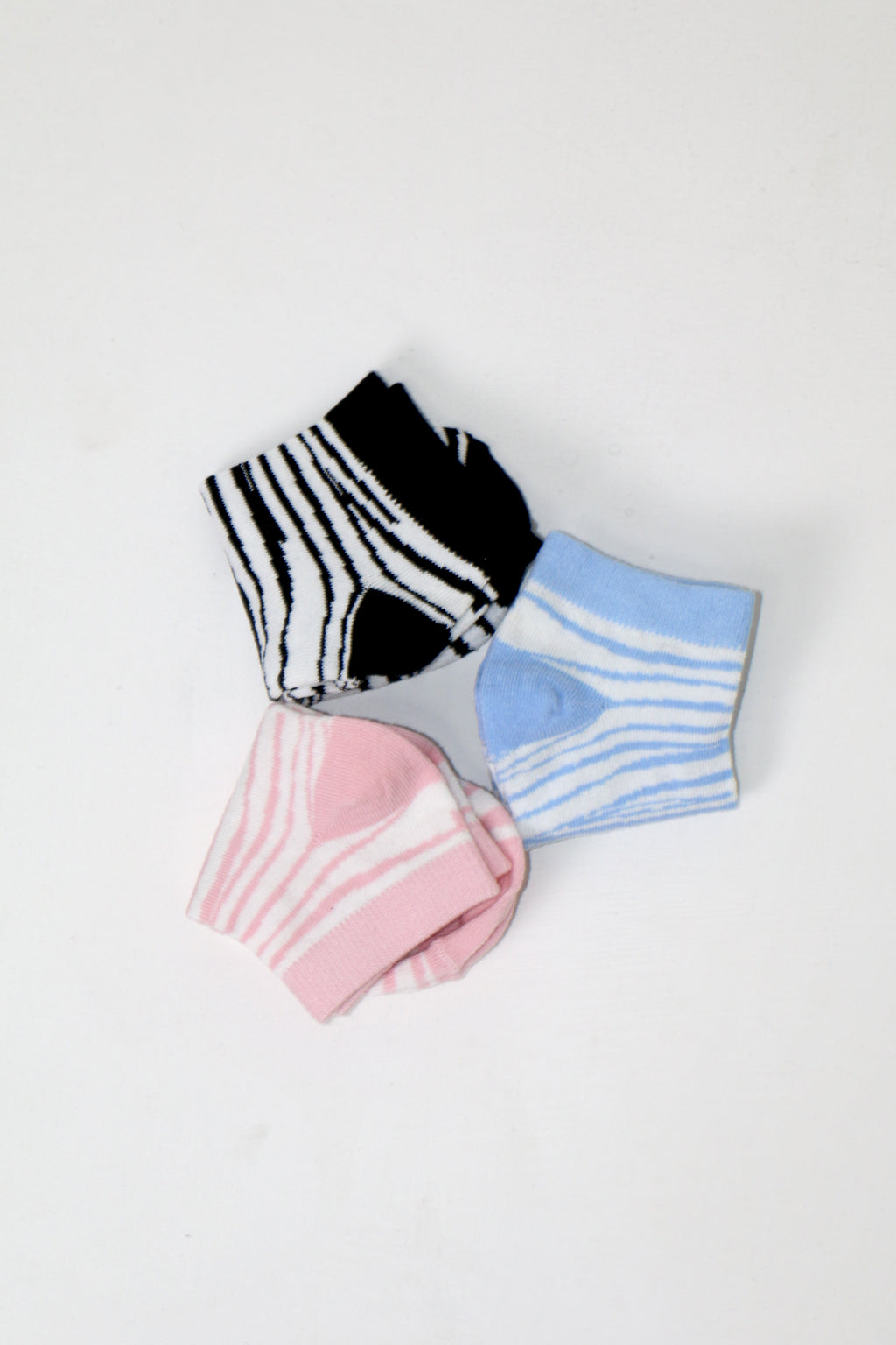 WOMEN ZEBRA PATTERNED JACQUARD PACK OF 3 ANKLE SOCKS