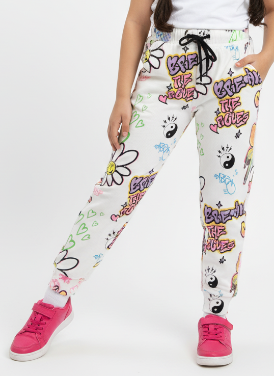 Kids Girls Sweat Pants 2 to 14 Years