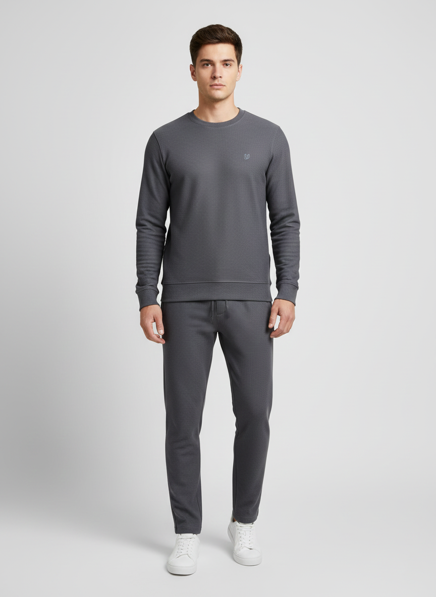 MEN'S CROSS KNIT CO-ORD SET