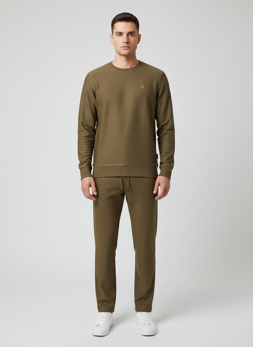 MEN'S CROSS KNIT CO-ORD SET